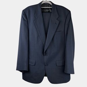 Burberrys Vintage Burberry 100% Wool 2-Piece Suit Navy